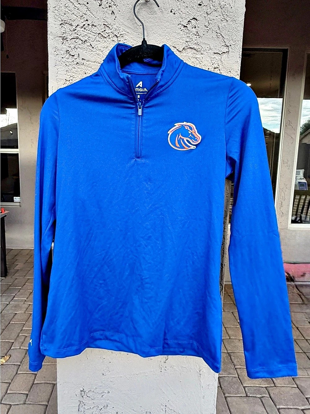 Antigua BSU Women’s Small Quarter-Zip Athletic Jersey Blue